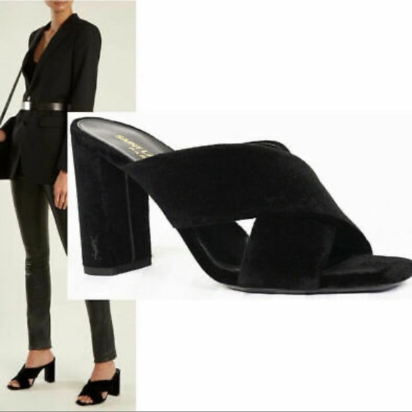 AUTHENTIC Saint Laurent LOULOU Mules HEEL SLIDES NEW - Picture 1 of 9